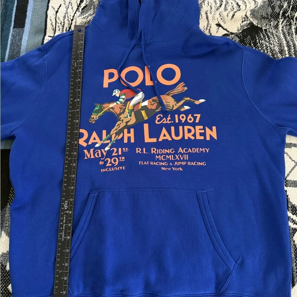 Polo Ralph Lauren Riding Academy Invitational Royal Blue/Orange Pullover Hoodie
